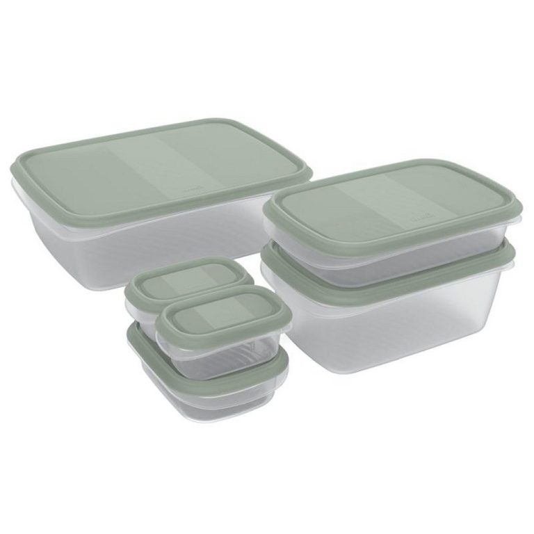 Rotho ELEMENTS Koelkast Bewaardoos Set 6-delig Mistletoe Groen/Transparant | Kopen bij Flickmyhouse