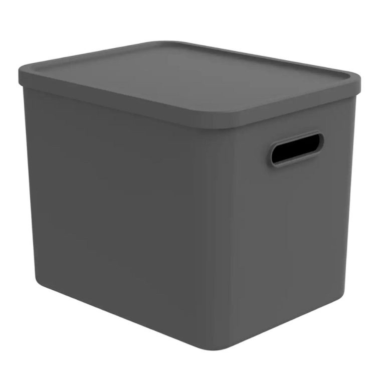 Rotho ALBULA Multibox 29.5x29x37 cm 27L Antraciet | Kopen bij Flickmyhouse
