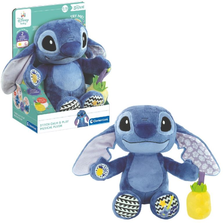 Clementoni Musical Activity Knuffel Disney Stitch + Geluid | Kopen bij Flickmyhouse