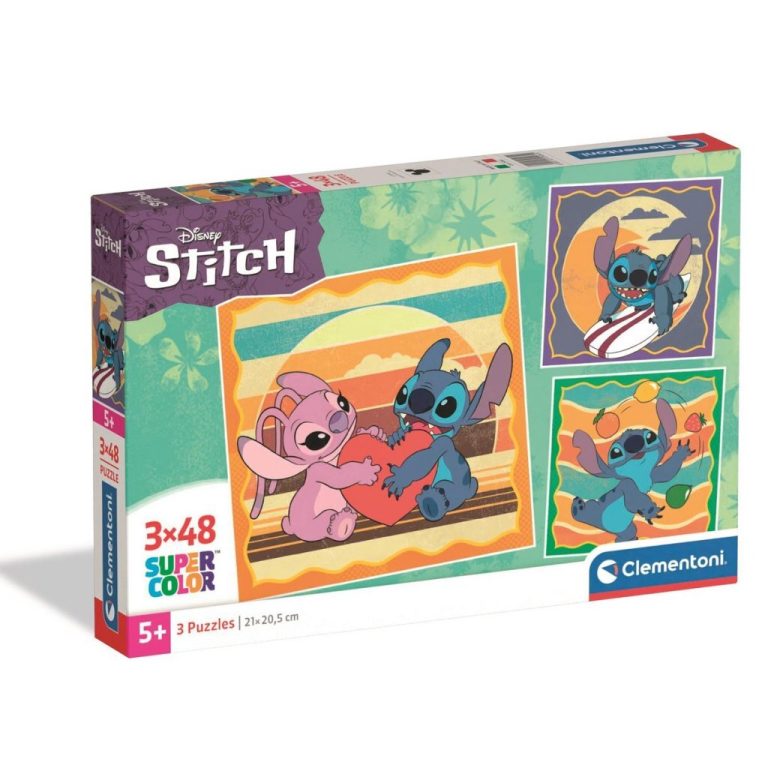 Clementoni Supercolor Puzzel Disney Stitch 3x48 Stukjes | Kopen bij Flickmyhouse