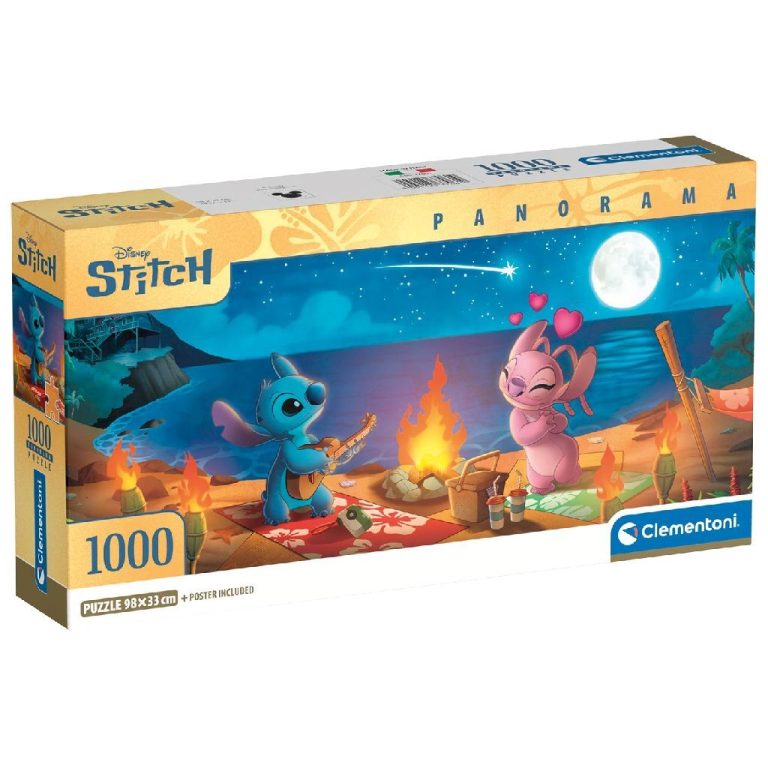 Clementoni Panorama Puzzel Disney Stitch 1000 Stukjes | Kopen bij Flickmyhouse