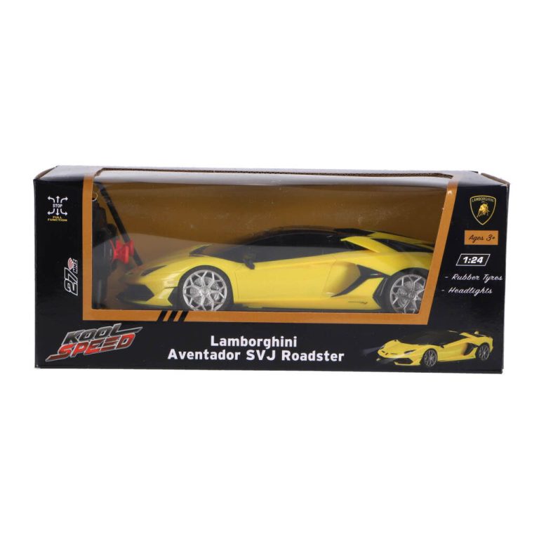 RC Lamborghini Aventador SVJ Roadster 1:24 + Licht Geel | Kopen bij Flickmyhouse