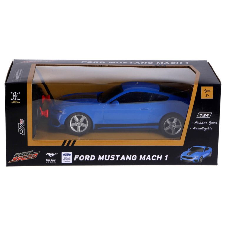 RC Ford Mustang Mach 1 1:24 + Licht Blauw | Kopen bij Flickmyhouse