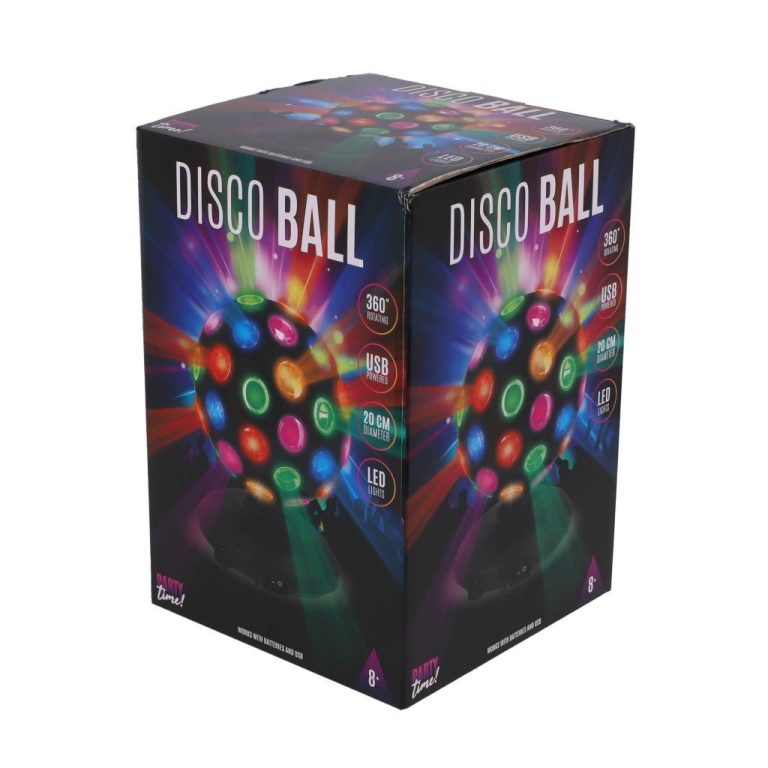 LED Disco Bal 20 cm Zwart | Kopen bij Flickmyhouse