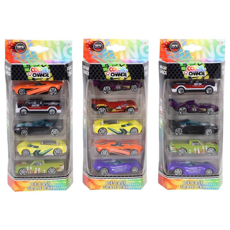 Rapid Wheels Color Change Die-Cast Voertuigen 5 Stuks | Kopen bij Flickmyhouse