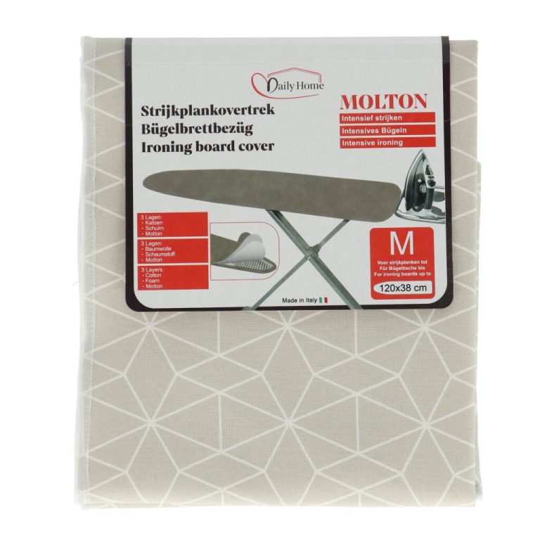 Daily Home Strijkmolton M 120x38 cm Taupe/Wit | Kopen bij Flickmyhouse