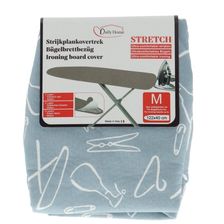 Daily Home Strijkhoes Stretch M 122x40 cm Lichtblauw/Wit | Kopen bij Flickmyhouse