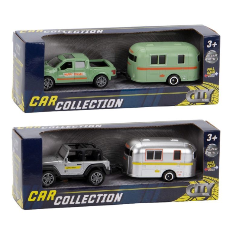 City Car Collection Die-Cast Pick-Up met Trailer 1:50 Assorti | Kopen bij Flickmyhouse