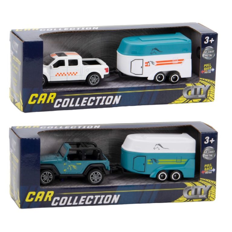 City Car Collection Die-Cast Pick-Up met Paardentrailer 1:50 Assorti | Kopen bij Flickmyhouse