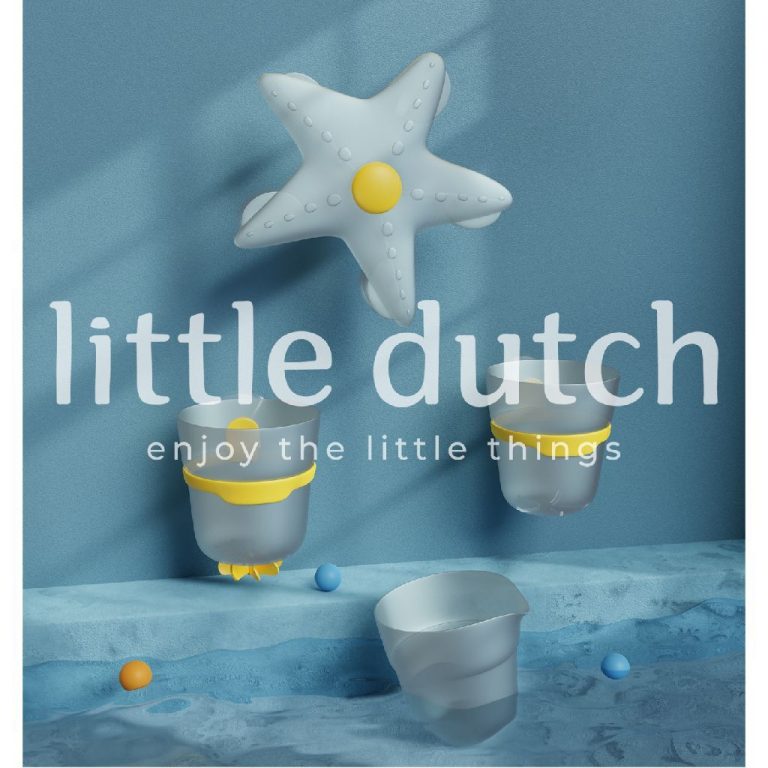 Little Dutch Badwand Bekers Zeester Blauw | Kopen bij Flickmyhouse