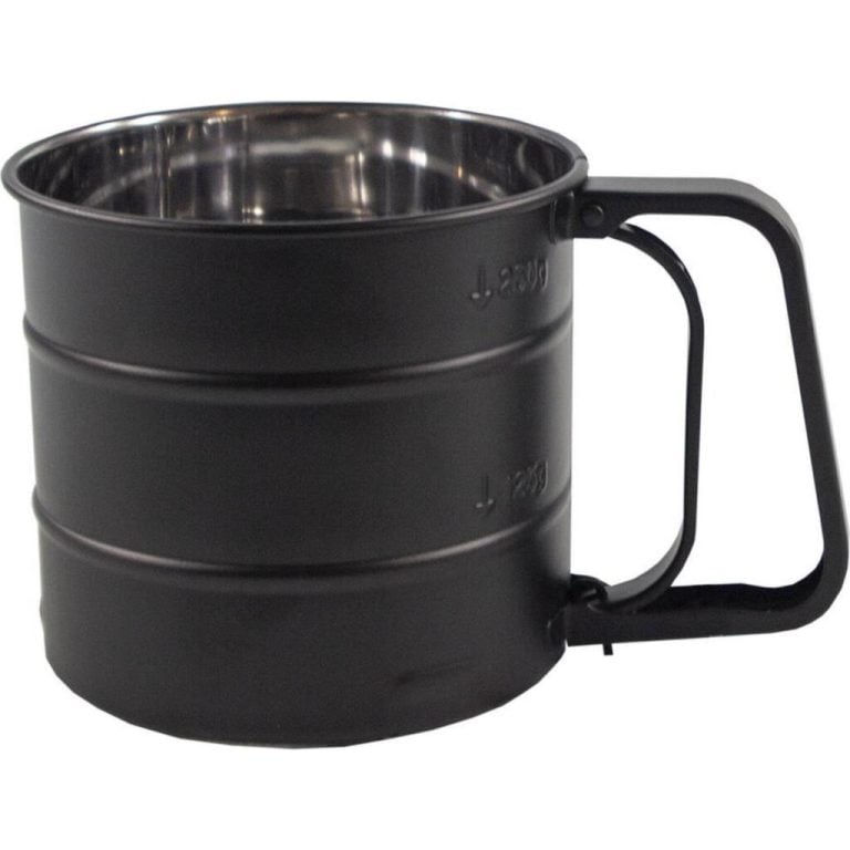 Meelzeef 10 cm Zwart/RVS | Kopen bij Flickmyhouse