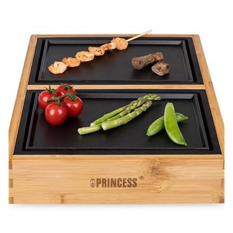 Princess 104040 Dinner4 All Pure Gourmetstel Zwart/Bamboe | Kopen bij Flickmyhouse