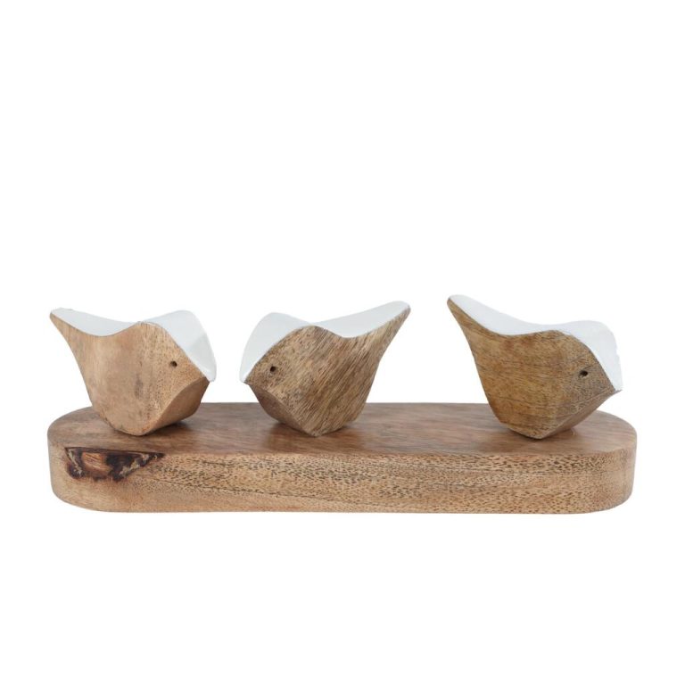 Houten Sculptuur Birds 22x5.5x6.5 cm | Kopen bij Flickmyhouse