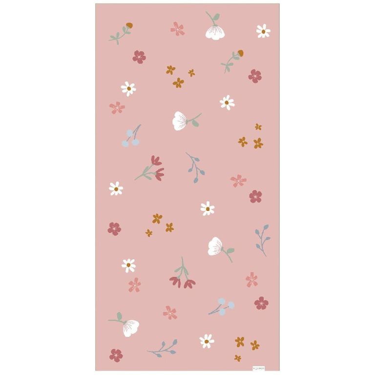 Little Dutch Pink Flowers Strandlaken 60x120 cm Lichtroze | Kopen bij Flickmyhouse