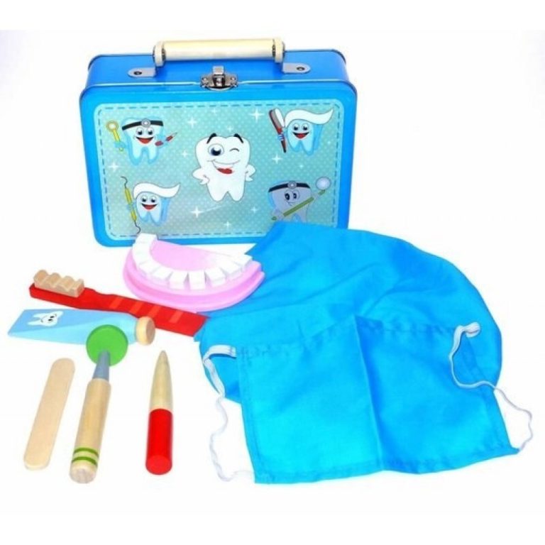 Simply for Kids 35952 Houten Tandartsset in Blikken Koffertje | Kopen bij Flickmyhouse