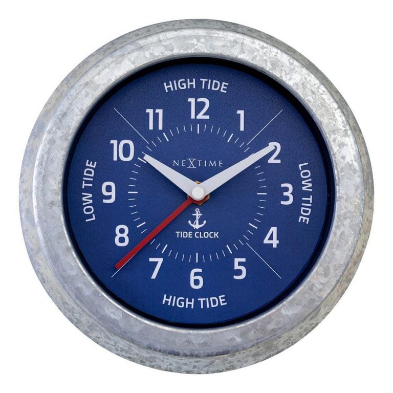 NeXtime NE-4321BL Tide Getijdenklok 22 cm Blauw/Metaal | Kopen bij Flickmyhouse