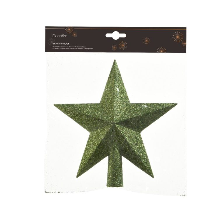 Decoris Piek 4.2x19x19 cm Groen Glitter | Kopen bij Flickmyhouse