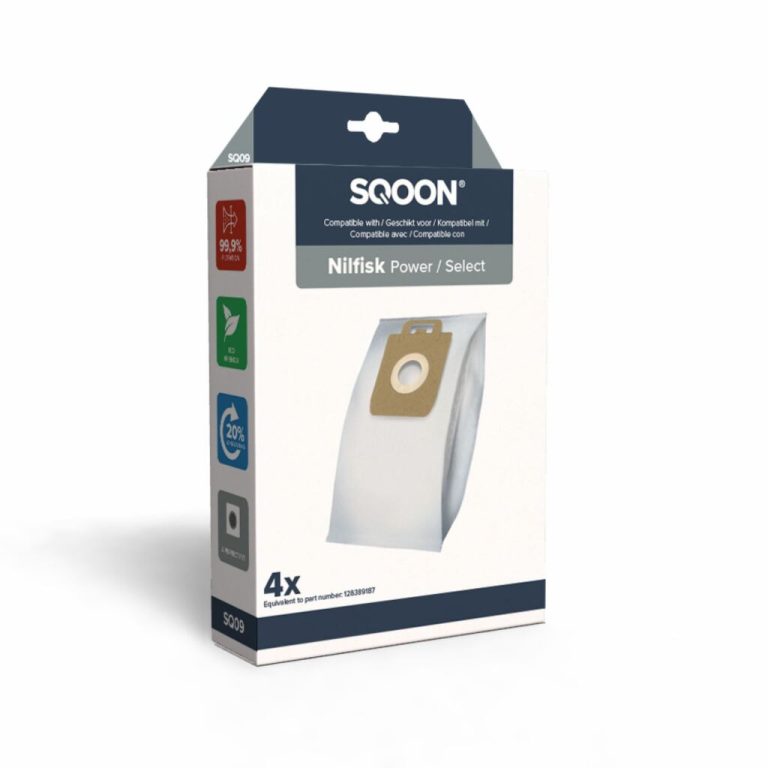 Sqoon Stofzuigerzakken voor Nilfisk Power Select Series 3D 4 Stuks | Kopen bij Flickmyhouse