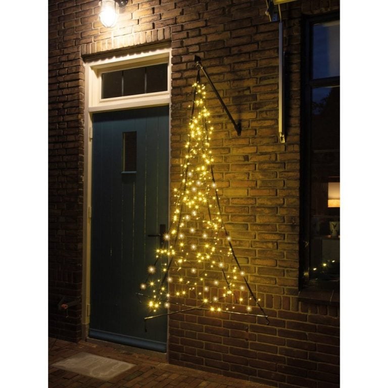 Fairybell Hangende LED Kerstboom 150 cm 240 LEDs Warm Wit Licht Zwart | Kopen bij Flickmyhouse