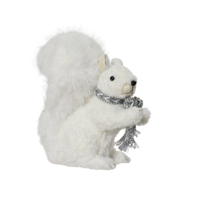 Decoratie Eekhoorn 20x11x24 cm Wit | Kopen bij Flickmyhouse