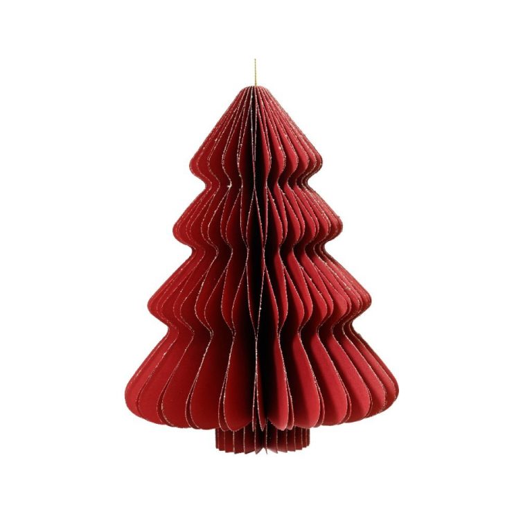 Decoris Papieren Boom 15x20 cm Rood | Kopen bij Flickmyhouse