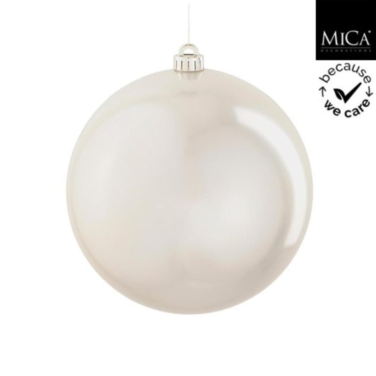 Mica Decorations Kerstbal Onbreekbaar 15 cm Parelmoer | Kopen bij Flickmyhouse