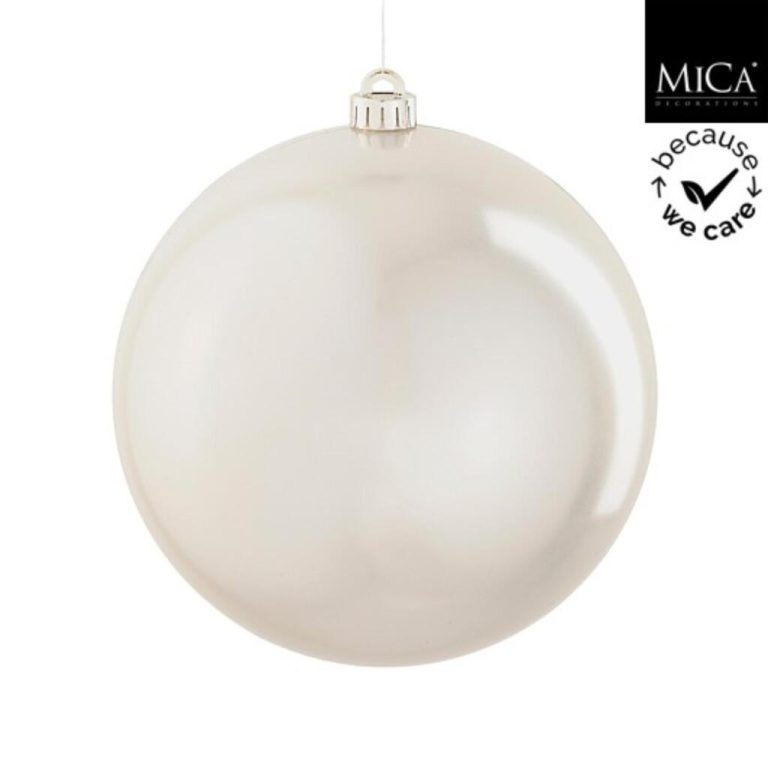 Mica Decorations Kerstbal Onbreekbaar 20 cm Cr&egrave;me Parelmoer | Kopen bij Flickmyhouse