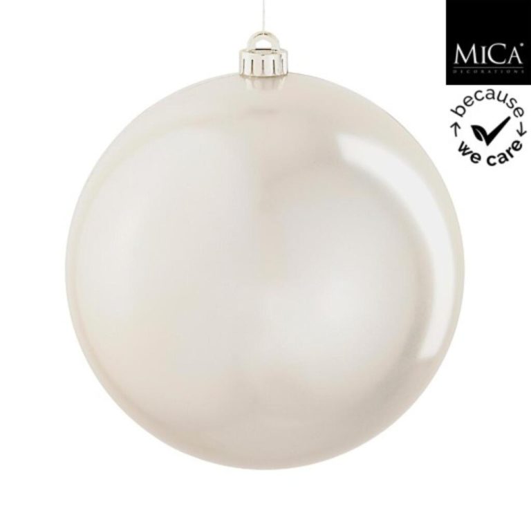 Mica Decorations Kerstbal Onbreekbaar 25 cm Cr&egrave;me Parelmoer | Kopen bij Flickmyhouse
