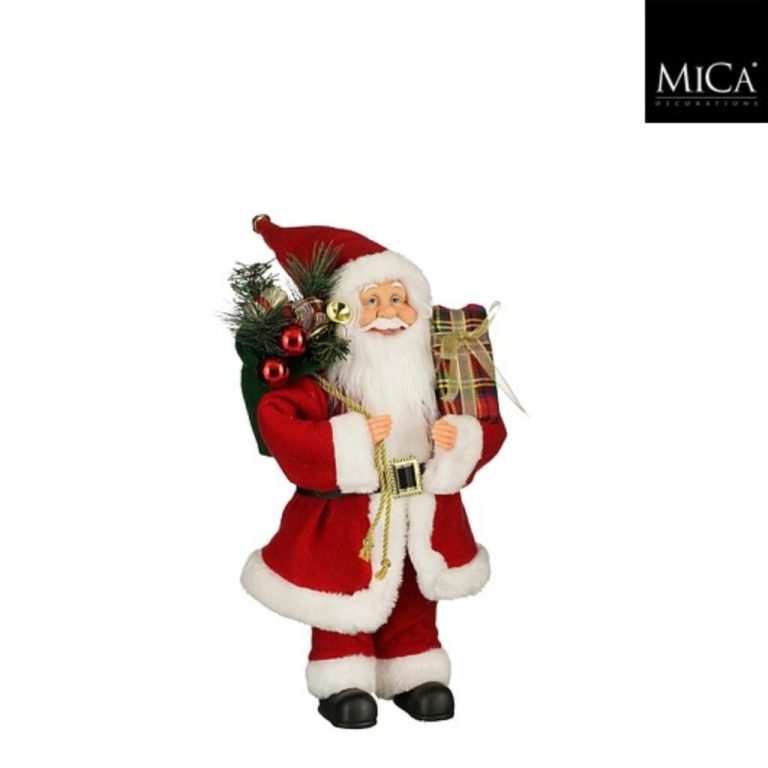 Mica Decorations Decoratie Kerstman 25x15x40 cm | Kopen bij Flickmyhouse