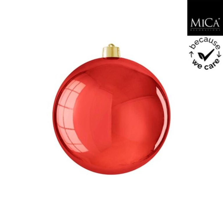 Mica Decorations Kerstbal Onbreekbaar 20 cm Glanzend Rood | Kopen bij Flickmyhouse