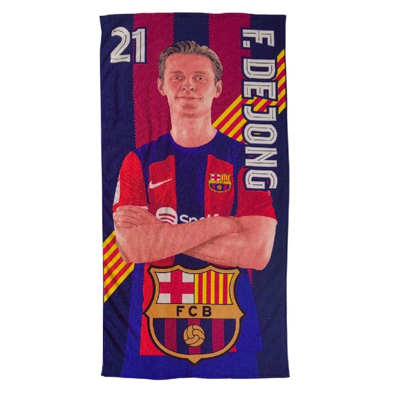 FCB Barcelona Strandlaken Frenkie 100x180 cm Blauw/Rood | Kopen bij Flickmyhouse