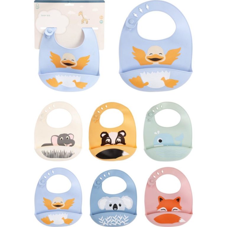 Siliconen Slabbetje met Opvangrand 28x21x2.5 cm Assorti | Kopen bij Flickmyhouse