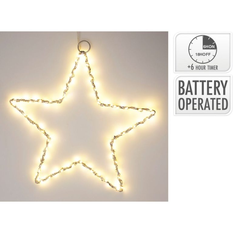 LED Ster 30 cm Zilver | Kopen bij Flickmyhouse