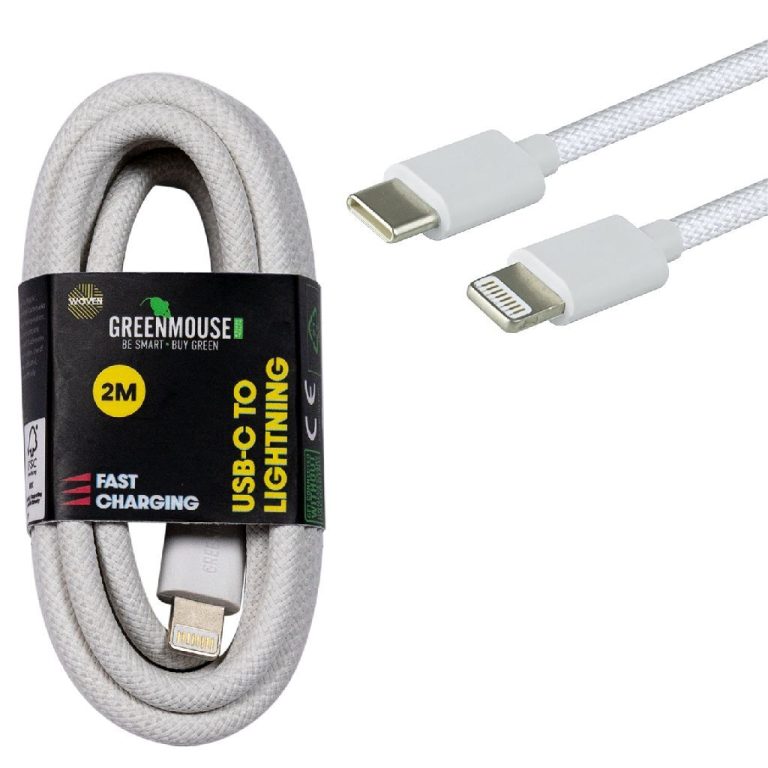 Greenmouse USB-C naar Lightning Datakabel 200 cm Wit | Kopen bij Flickmyhouse