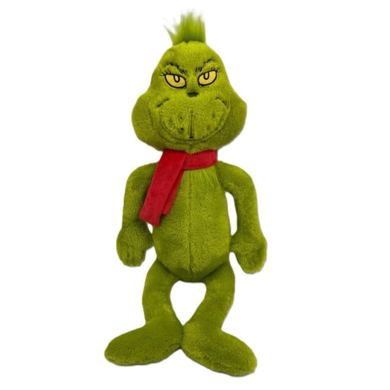 Knuffel De Grinch met Sjaal 50 cm Groen/Rood | Kopen bij Flickmyhouse