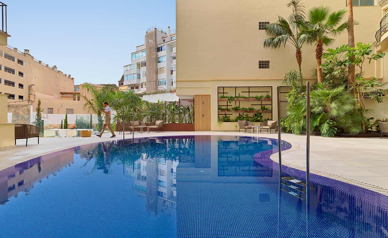 LiggingHotel Saratoga bevindt zich in het hart van Palma de Mallorca