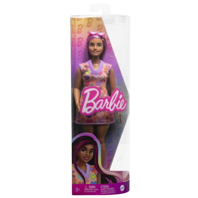 Barbie Fashionista Pop Hartjes Jurk Donker Haar | Kopen bij Flickmyhouse