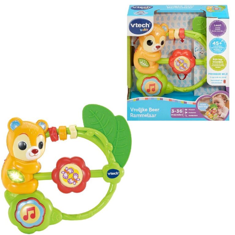 VTech Baby Vrolijke Beer Rammelaar + Licht en Geluid | Kopen bij Flickmyhouse