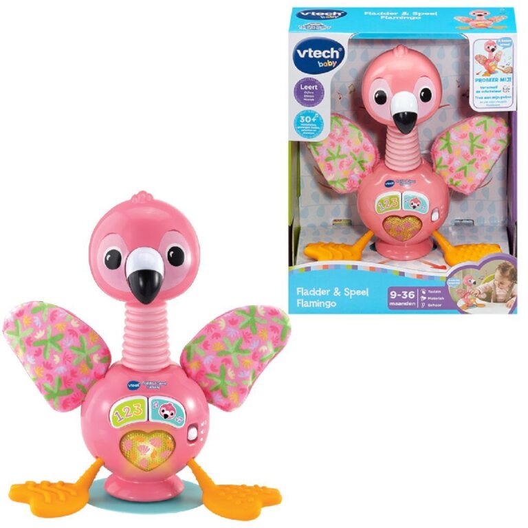 VTech Baby Fladder en Speel Flamingo + Licht en Geluid | Kopen bij Flickmyhouse