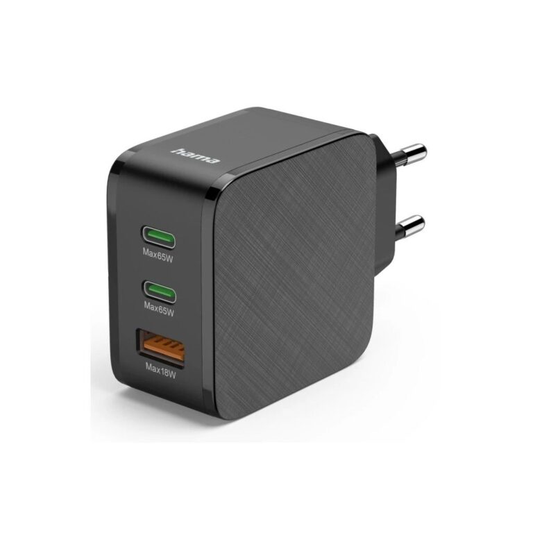 Hama Snellader 2x USB-C PD 1x USB-A QC 65W Zwart | Kopen bij Flickmyhouse