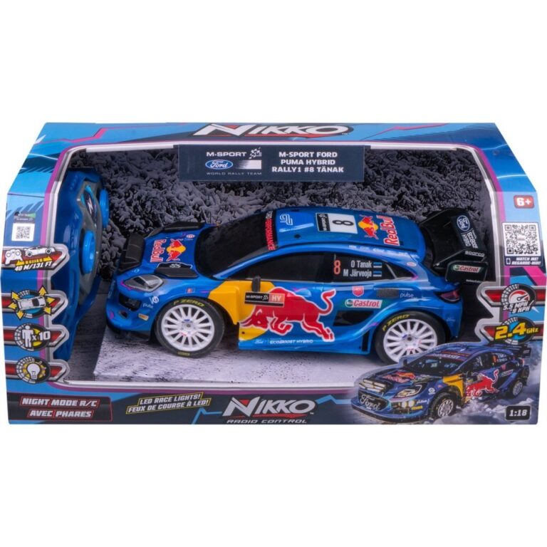 Nikko RC Rally M-Sport Ford Puma #8 Tanak 1:18 + Licht | Kopen bij Flickmyhouse