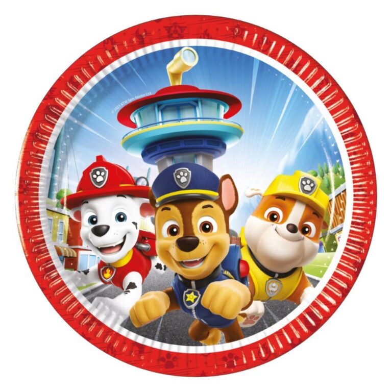 Paw Patrol Bordjes 20 cm 8 Stuks | Kopen bij Flickmyhouse