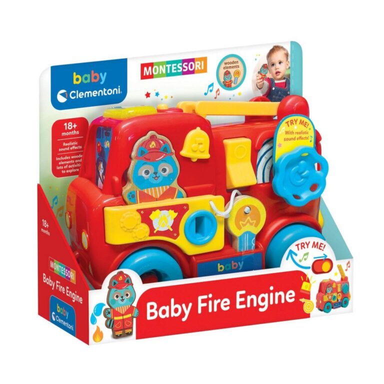 Clementoni Baby Educatief Montessori Brandweerwagen + Licht en Geluid | Kopen bij Flickmyhouse