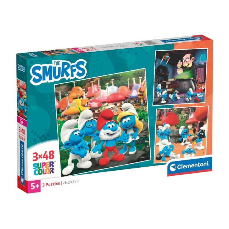Clementoni Super Color Puzzel Smurfen 3x48 Stukjes | Kopen bij Flickmyhouse
