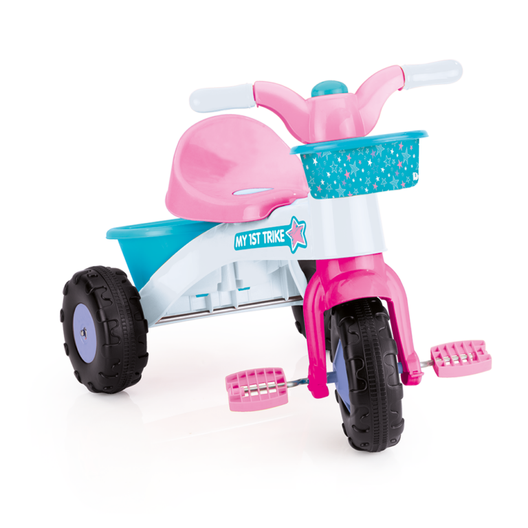 Dolu My First Trike Kinder Driewieler Roze/Wit/Blauw | Kopen bij Flickmyhouse