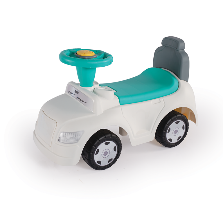 Dolu Step Car 2in1 Loopauto & Loopwagen Wit/Blauw | Kopen bij Flickmyhouse