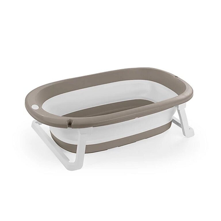 Dolu Baby Opvouwbaar Badje 75.5x46.5x20.5 cm Steengrijs/Wit | Kopen bij Flickmyhouse