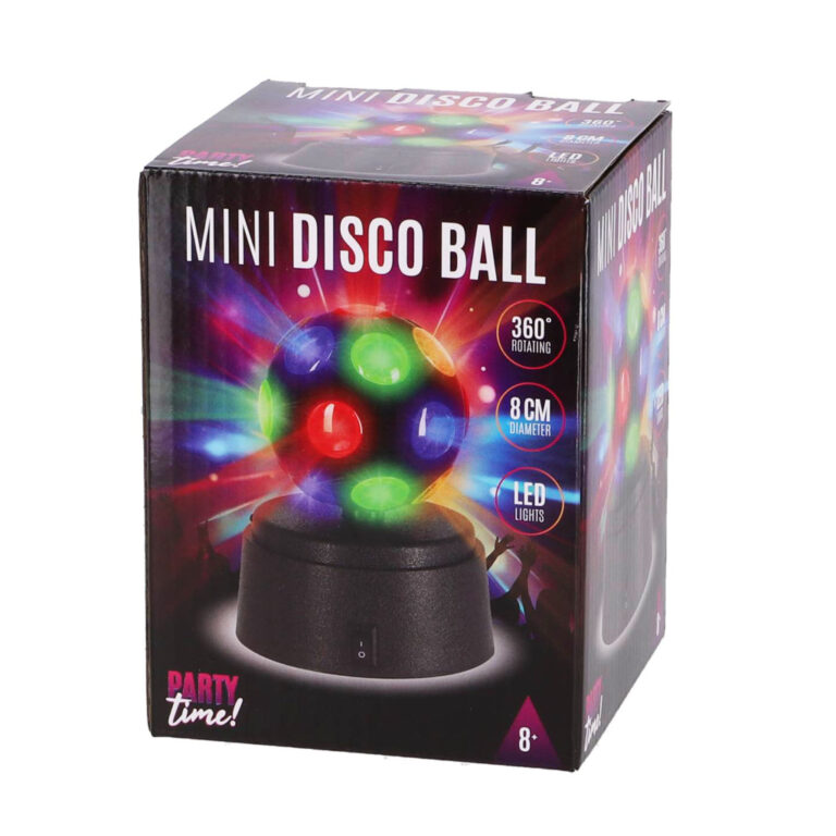LED Mini Disco Bal Zwart | Kopen bij Flickmyhouse