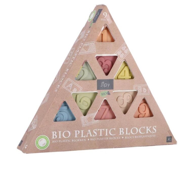 Jipy Bioplastic Zachte Blokken Driehoek 9-delig | Kopen bij Flickmyhouse