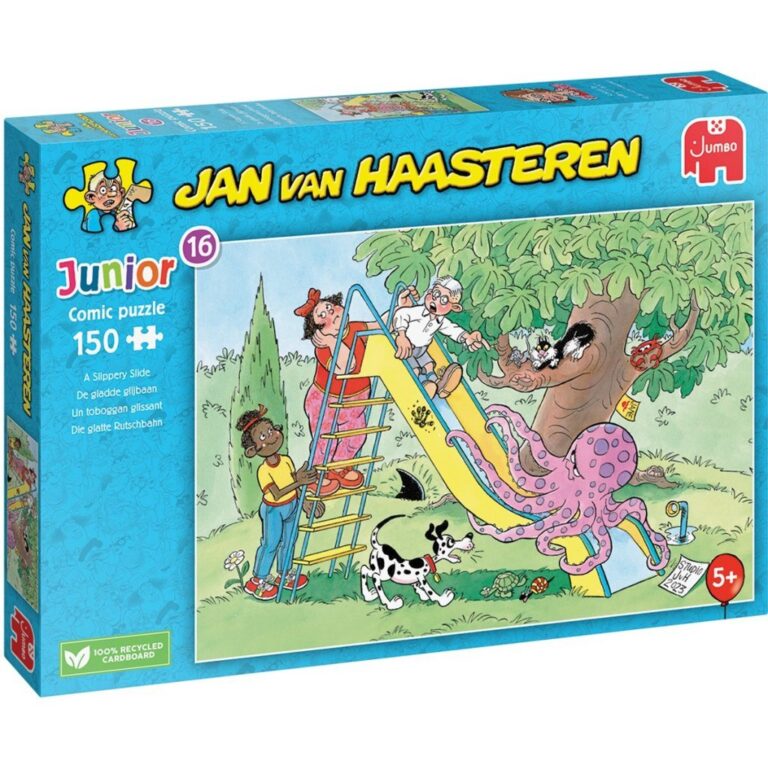 Jumo Puzzel Jan van Haarsten Junior De Gladde Glijbaan 150 Stukjes | Kopen bij Flickmyhouse